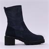 Paul Green Block Heel Ankle Boot - Navy Suede